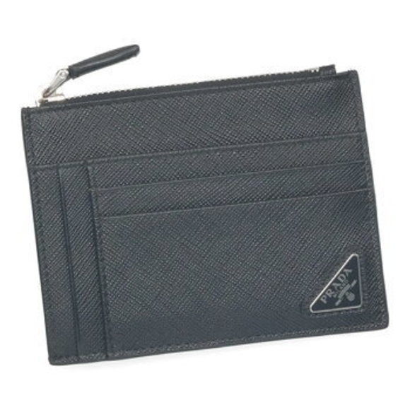 Prada Black Triangle Case QHH Saffiano - Picture 1 of 3